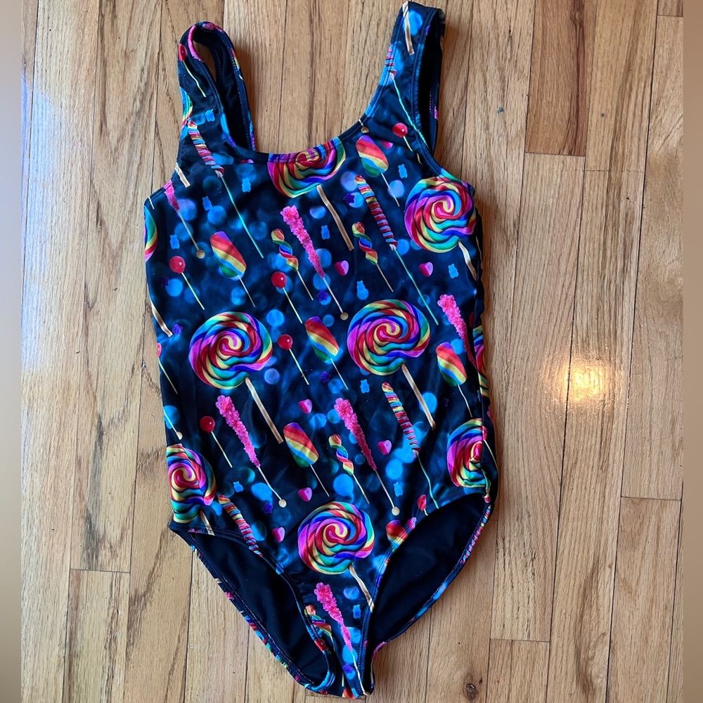 Girl terez bathing suit with candy! Size 16. Terez collab with Dylan’s Candy bar